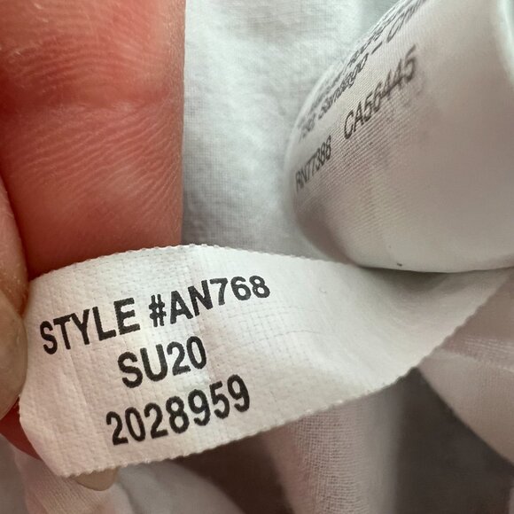 J Crew Ruffle V-Neck‎ Top Size S Floral Vine Block Print Tank Cotton Lined AN768 - Picture 9 of 12